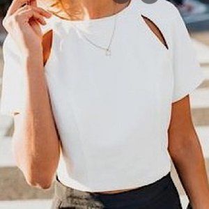 Cut-Out White Top